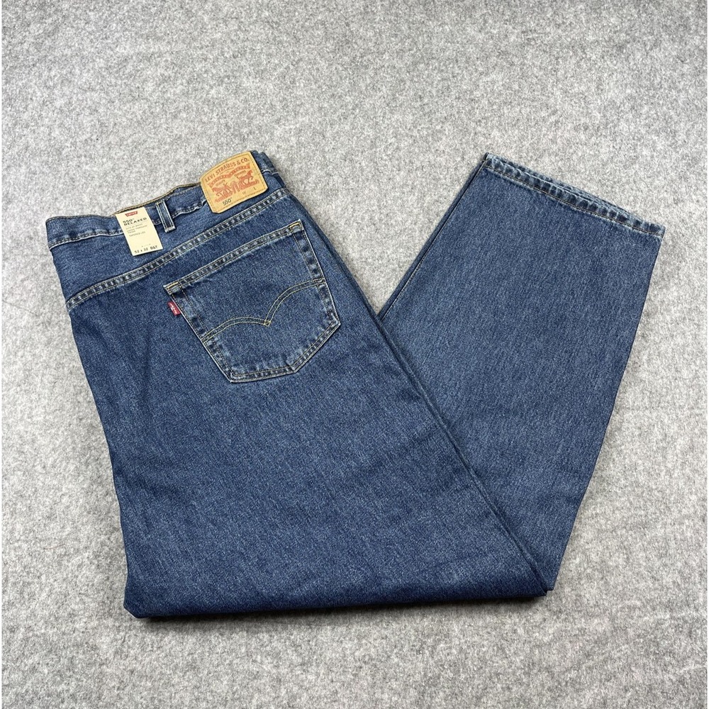 Levi's 550 Jeans Mens 52x32 Blue B&T‎ Relaxed Fit Tapered Leg Denim 550 Classic